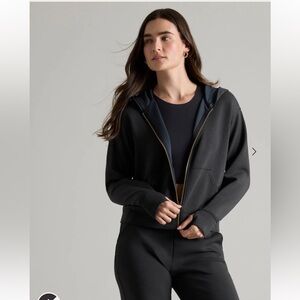 RHONE Charcoal Heather full Zip-Up Hoodie